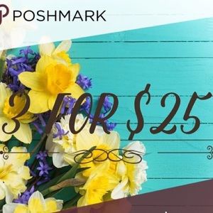 💞Pick any 3 items for 25 total plus shipping!!!!